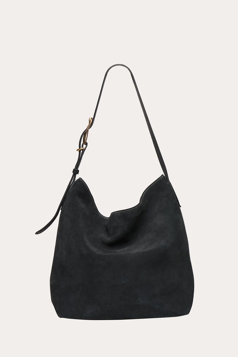 Slouch Bucket Black Suede sold by Little Liffner