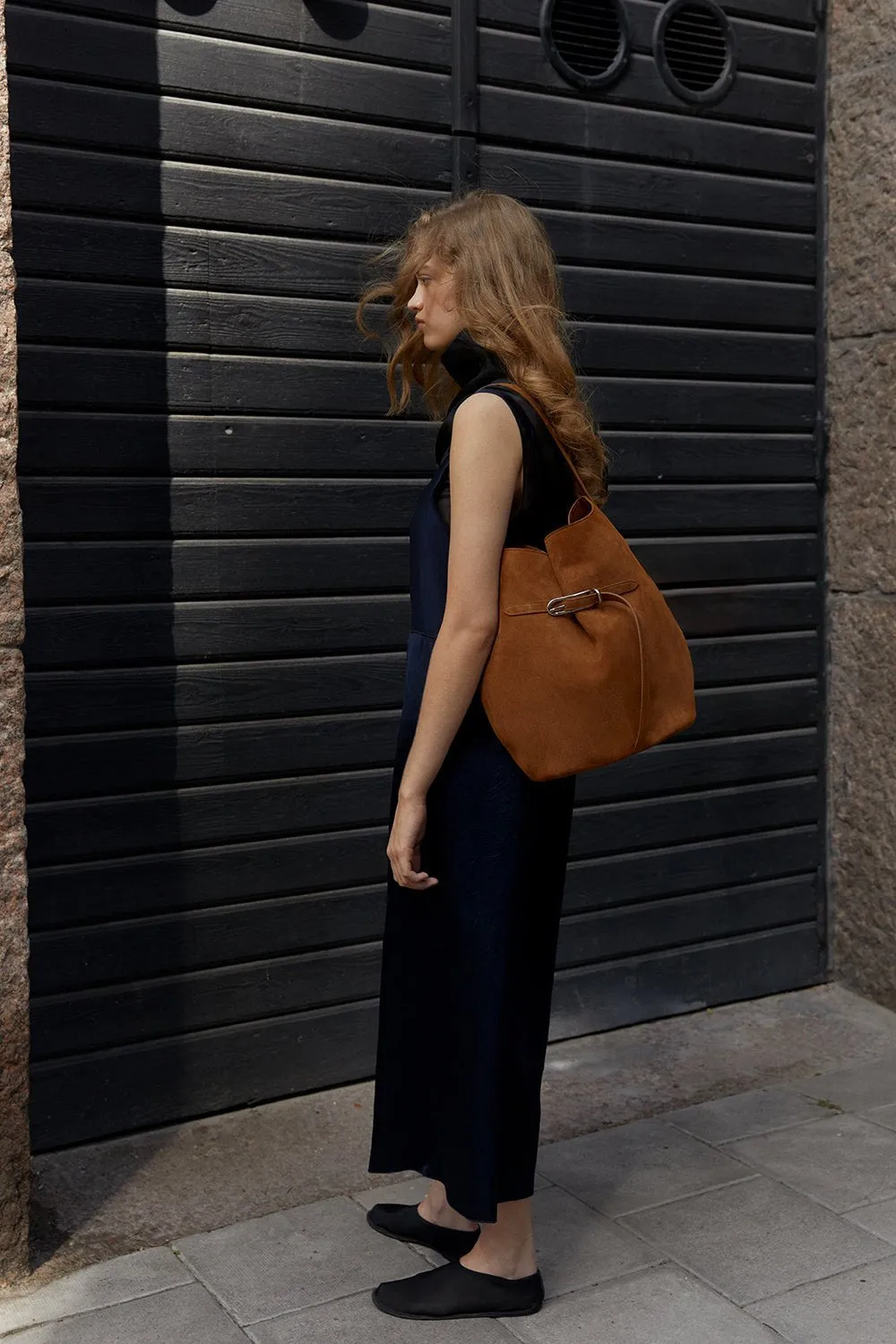 Belted Bucket Bag Large Cinnamon Suede - 40% off sold by Little Liffner product image thumbnail 2