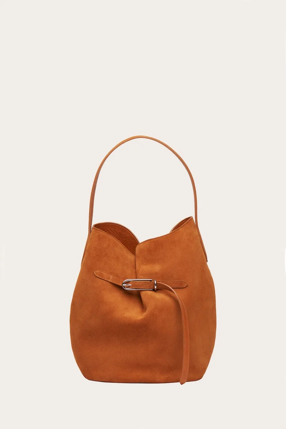 Belted Bucket Bag Large Cinnamon Suede - 40% off sold by Little Liffner