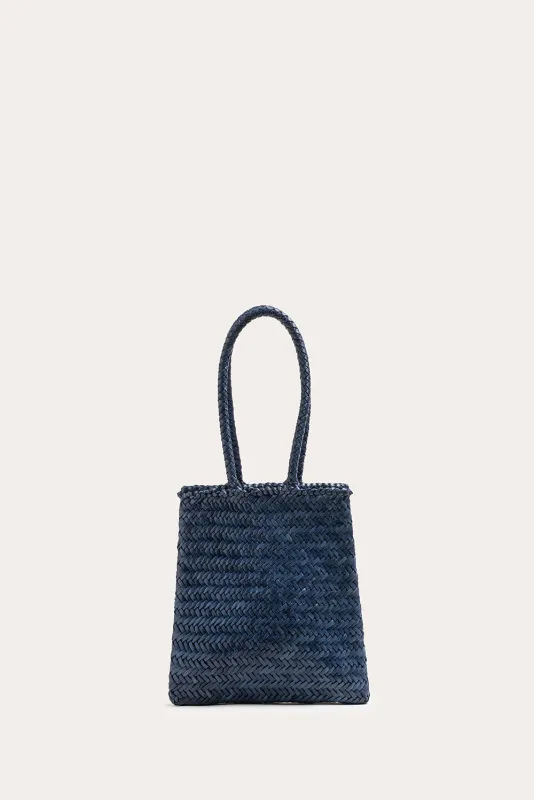 Flat Leather Basket Denim sold by Little Liffner