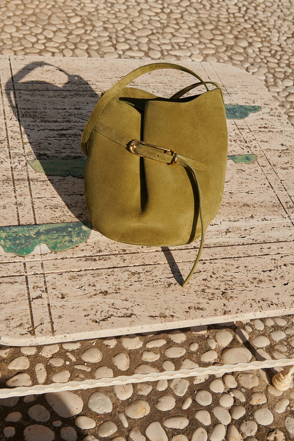 Belted Bucket Bag Herb Suede sold by Little Liffner product image thumbnail 2