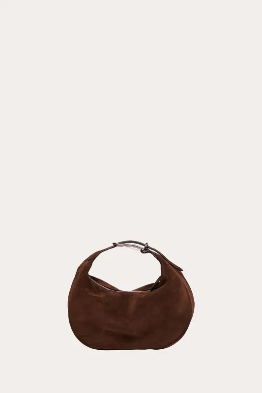 Moon Pouch Dark Brown Suede sold by Little Liffner