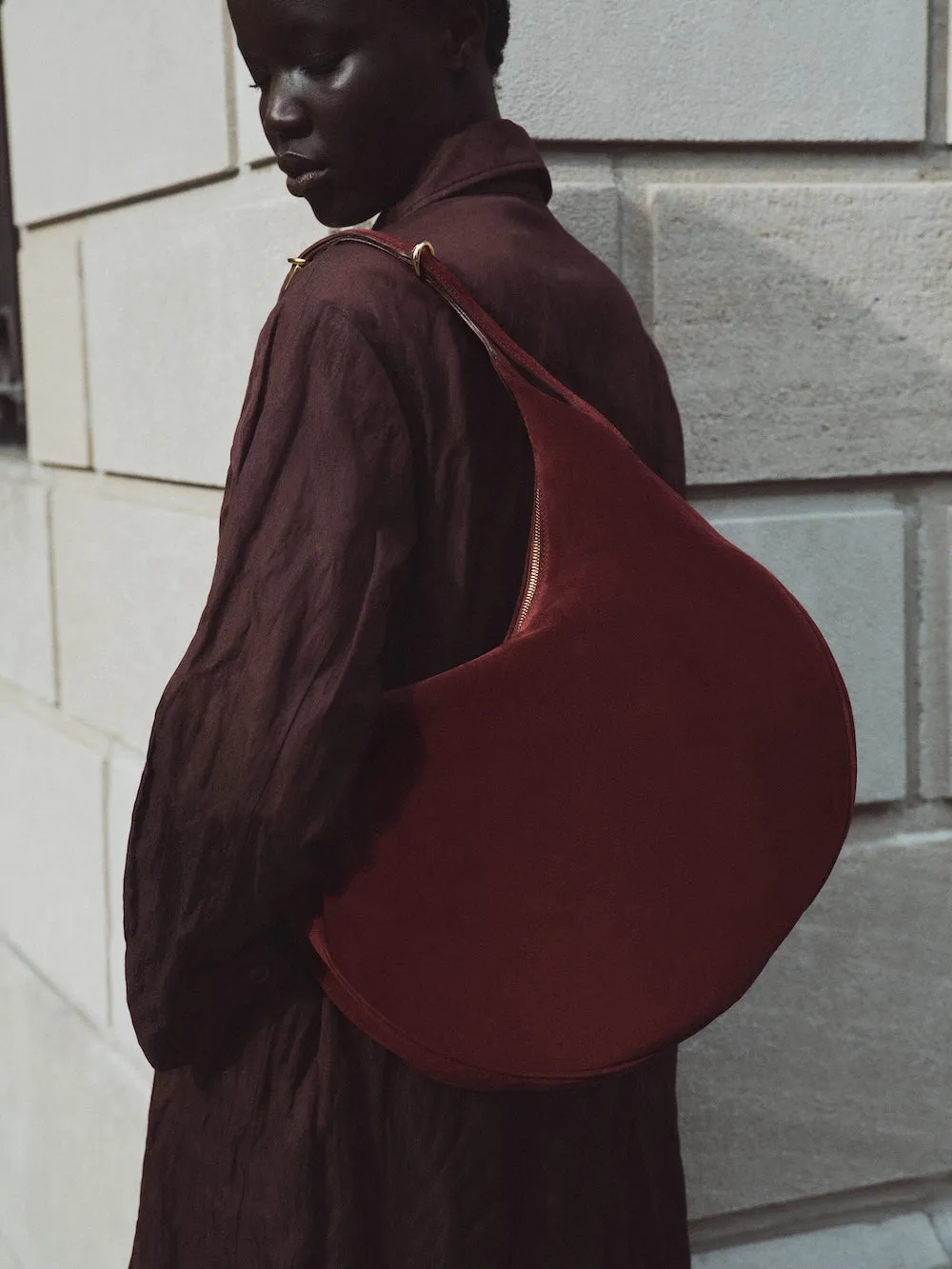 Moon Hobo Maroon Suede sold by Little Liffner product image thumbnail 2