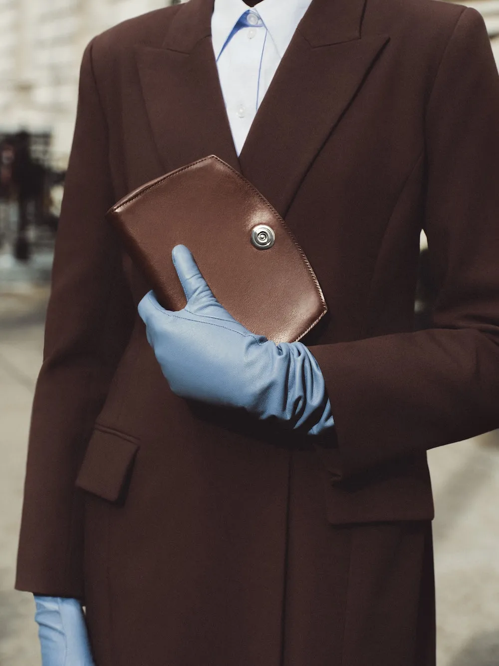 Pushlock Clutch Dark Brown sold by Little Liffner product image thumbnail 2