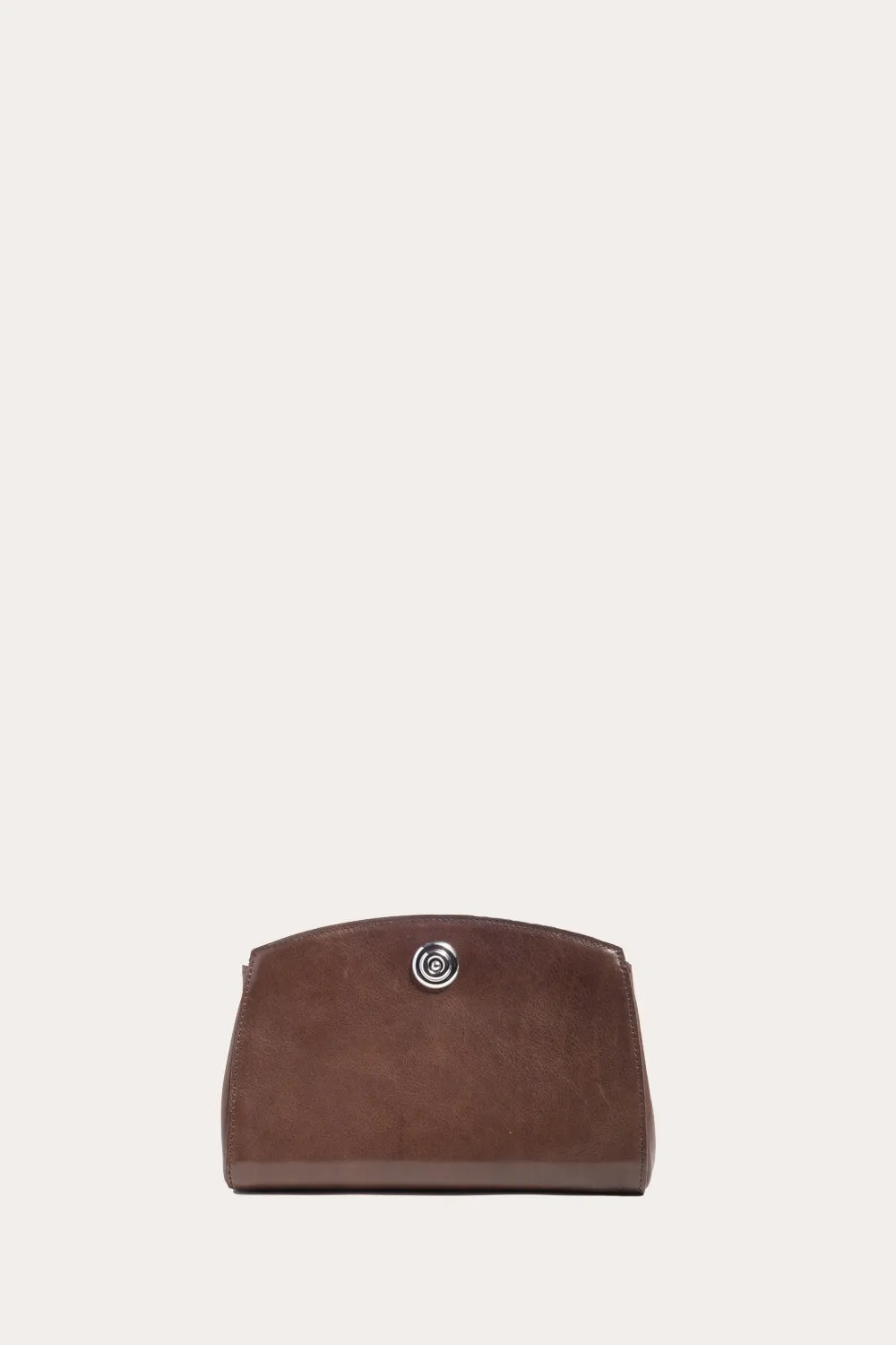 Pushlock Clutch Dark Brown sold by Little Liffner