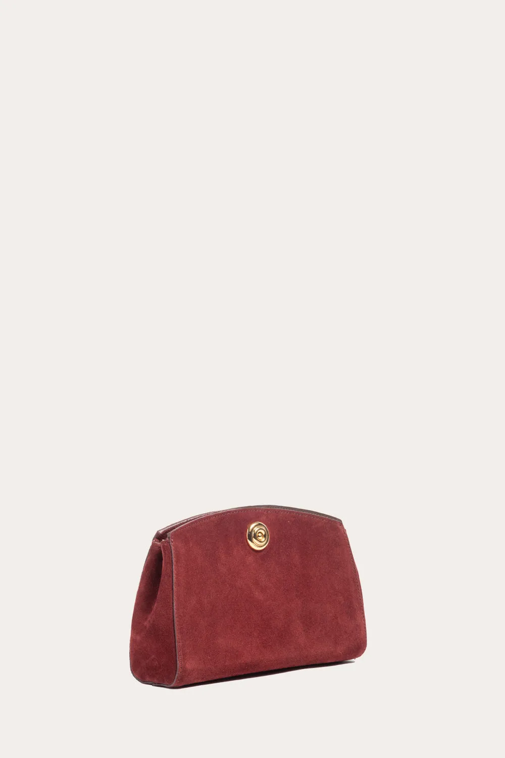 Pushlock Clutch Maroon Suede sold by Little Liffner product image thumbnail 3