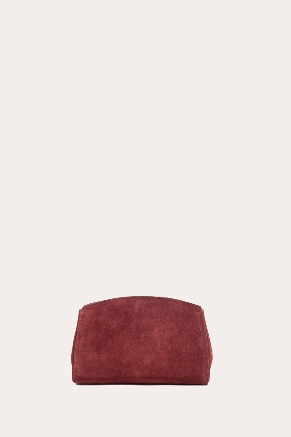 Pushlock Clutch Maroon Suede sold by Little Liffner product image thumbnail 4