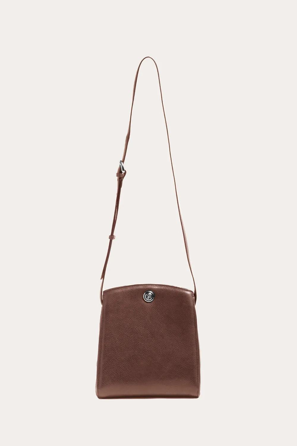 Pushlock Crossbody Bag Dark Brown sold by Little Liffner