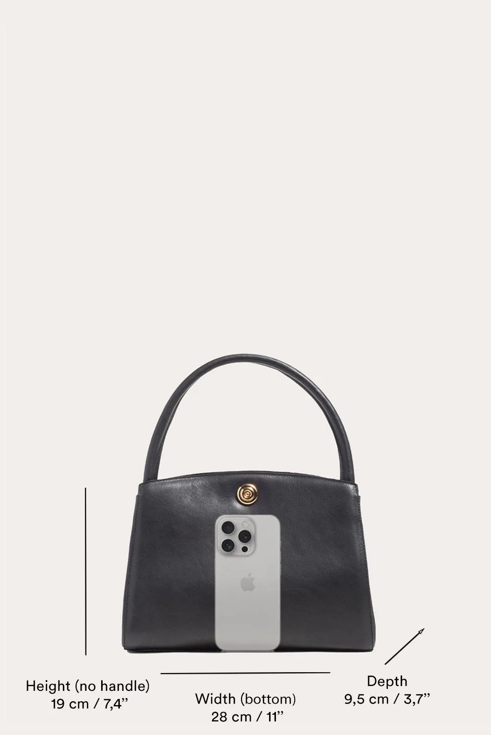 Pushlock Lady Bag Black sold by Little Liffner product image thumbnail 4