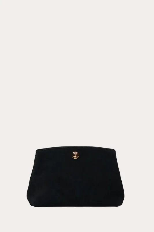 Pushlock Pouch Black Suede sold by Little Liffner