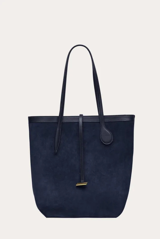 Tall Sprout Tote Navy Suede - 20% off sold by Little Liffner