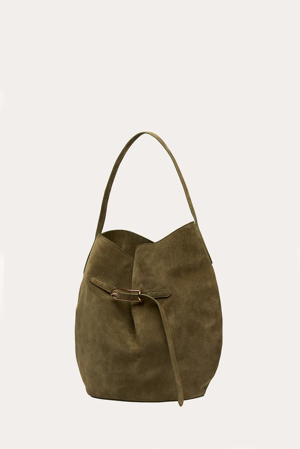Belted Bucket Bag Large Sage Suede sold by Little Liffner product image thumbnail 2