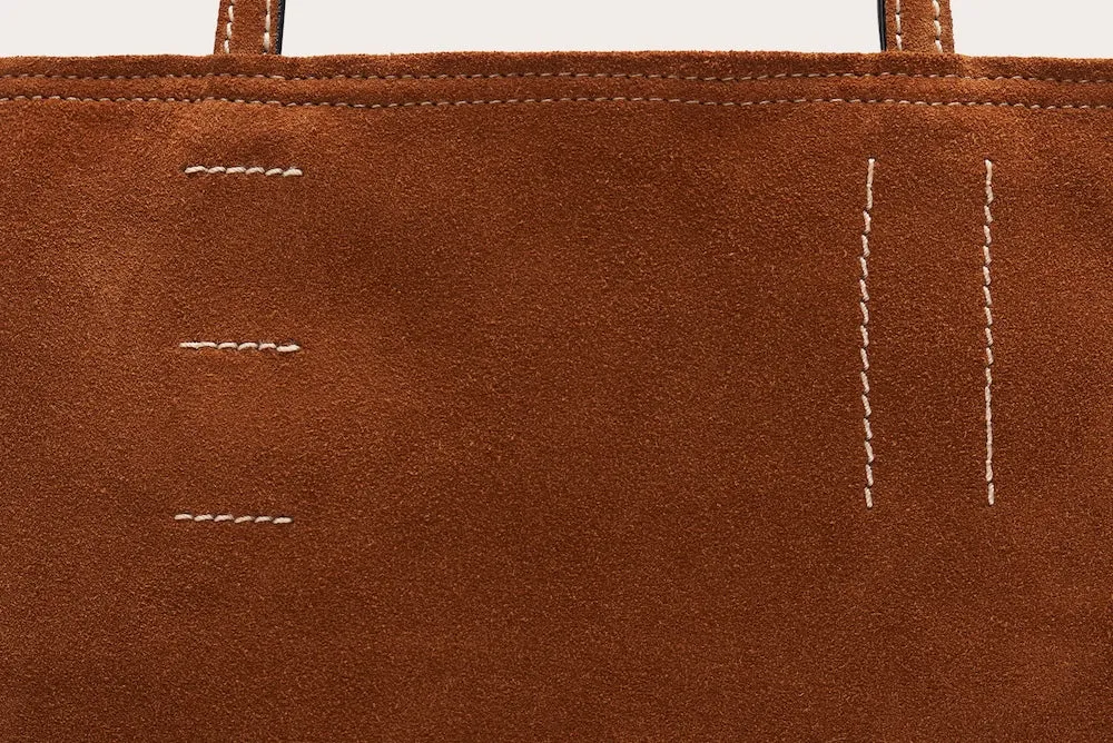 Paper Tote Saddle Brown Suede sold by Little Liffner product image thumbnail 4