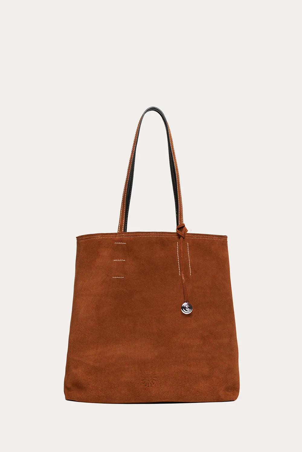 Paper Tote Saddle Brown Suede sold by Little Liffner