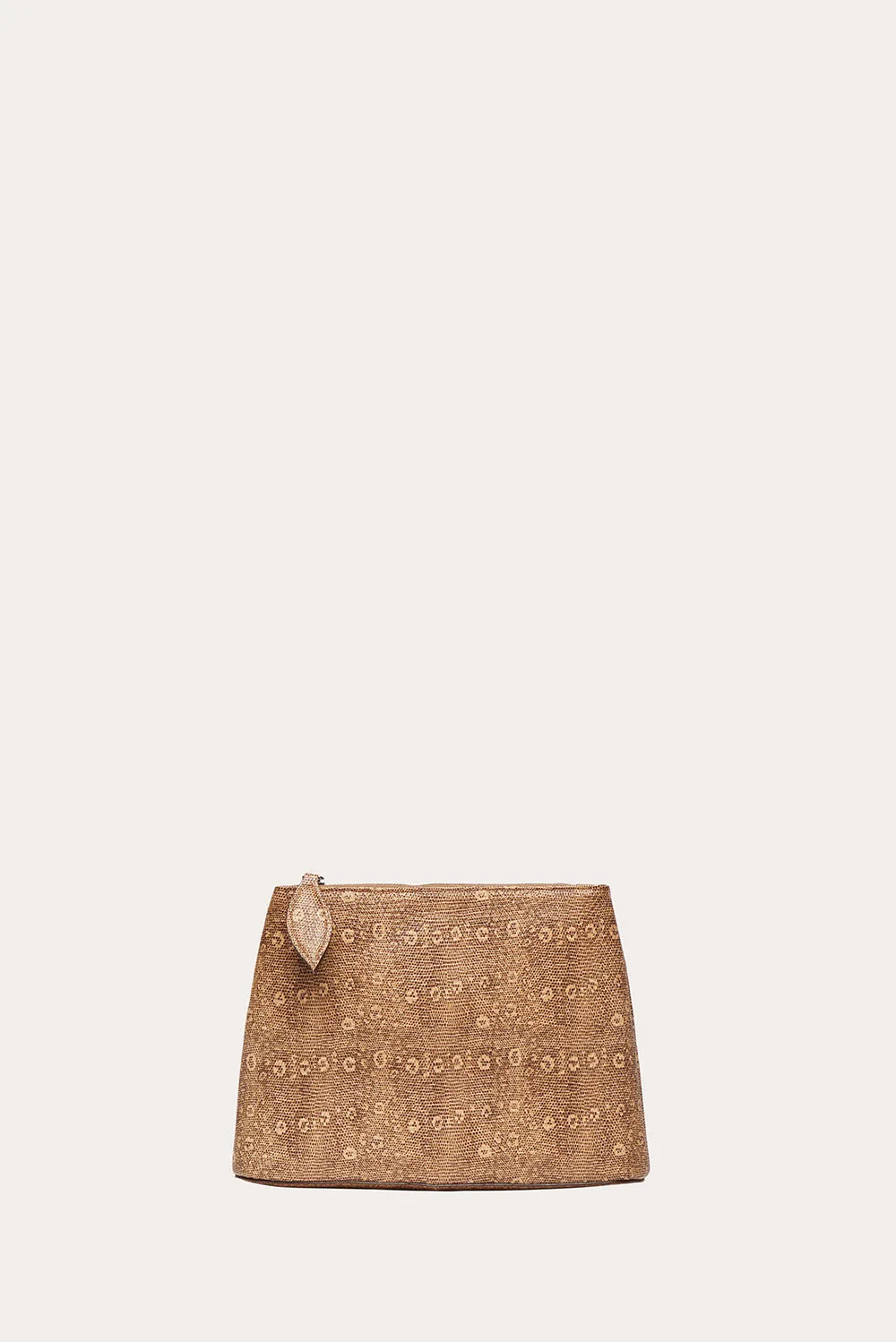 Zip Clutch Beige Lizard sold by Little Liffner