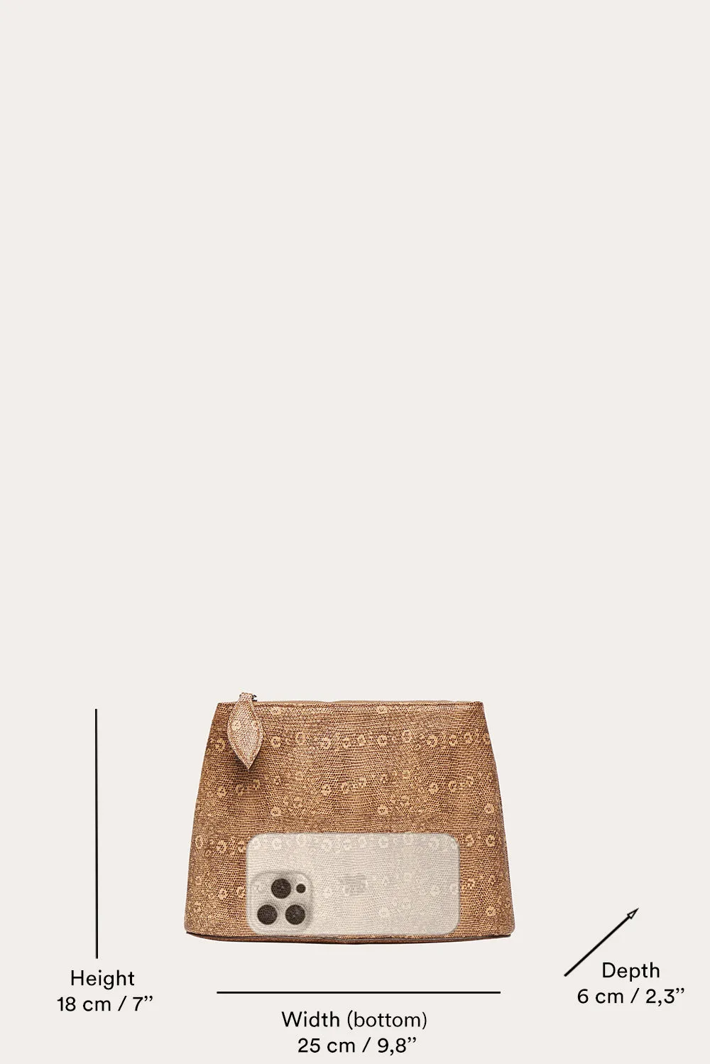 Zip Clutch Beige Lizard sold by Little Liffner product image thumbnail 4