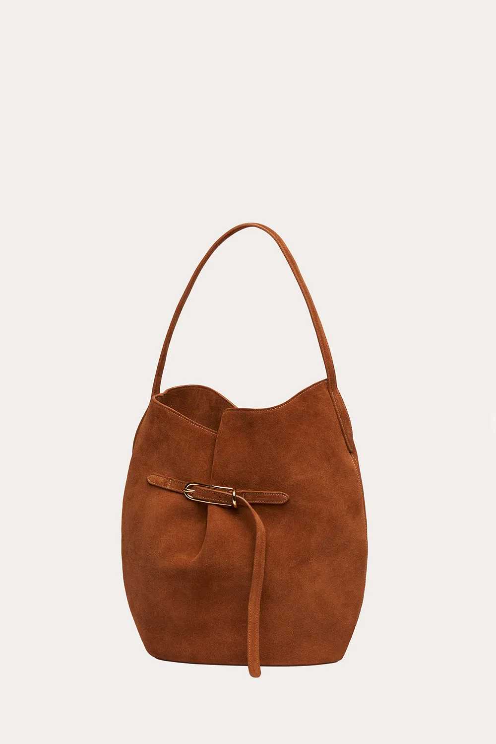 Belted Bucket Bag Large Saddle Brown Suede sold by Little Liffner product image thumbnail 3