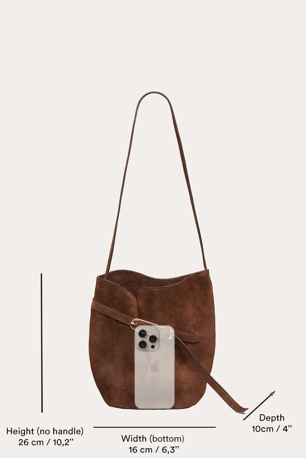 Belted Bucket Bag Saddle Brown sold by Little Liffner product image thumbnail 4