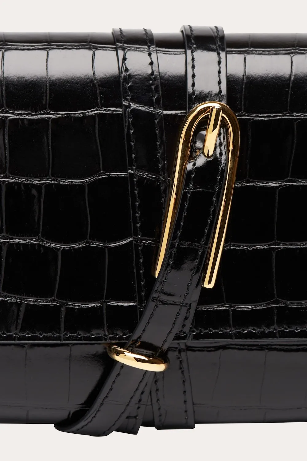 Belted Clutch Black Croc sold by Little Liffner product image thumbnail 5