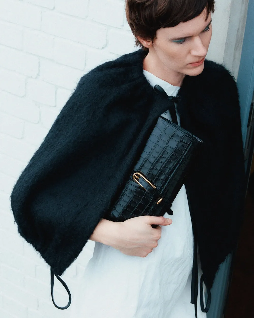 Belted Clutch Black Croc sold by Little Liffner product image thumbnail 3
