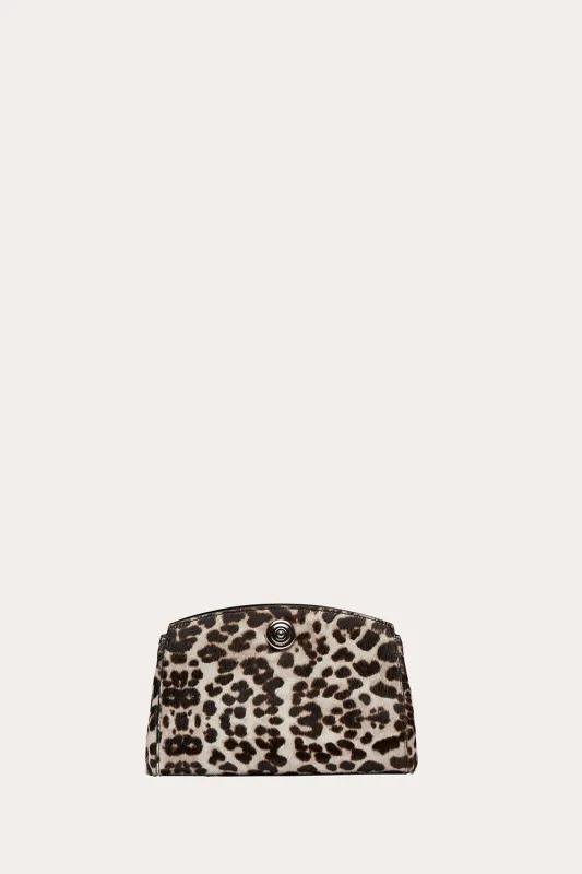 Pushlock Clutch Snow Leopard made by Liffner