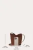 Penne Mini Bucket Dark Brown Suede sold by Little Liffner