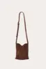 Penne Mini Bucket Dark Brown Suede sold by Little Liffner