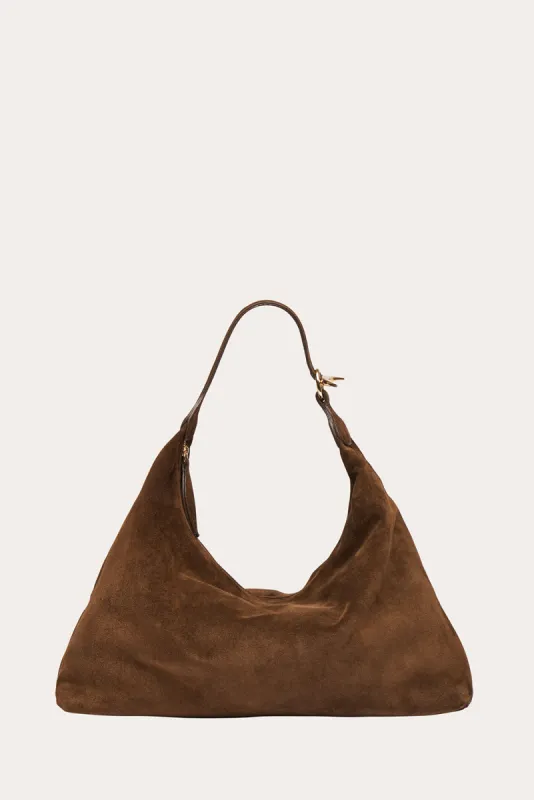 Pillow Shoulder Bag Suede Chestnut sold by Little Liffner