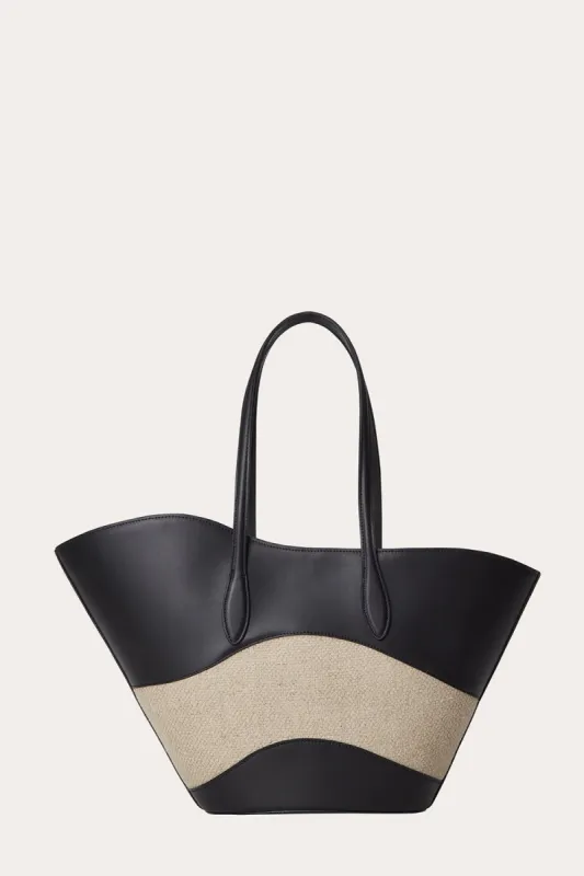 Tulip Shoulder Bag Medium Black / Beige - 30% off sold by Little Liffner