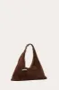 Pillow Hobo Suede Dark Brown sold by Little Liffner