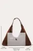 Pillow Hobo Suede Dark Brown sold by Little Liffner