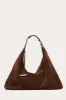 Pillow Hobo Suede Dark Brown sold by Little Liffner