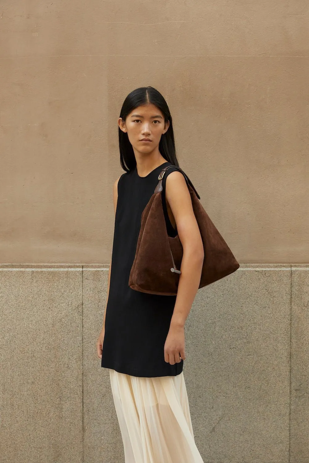 Pillow Hobo Suede Dark Brown sold by Little Liffner product image thumbnail 2