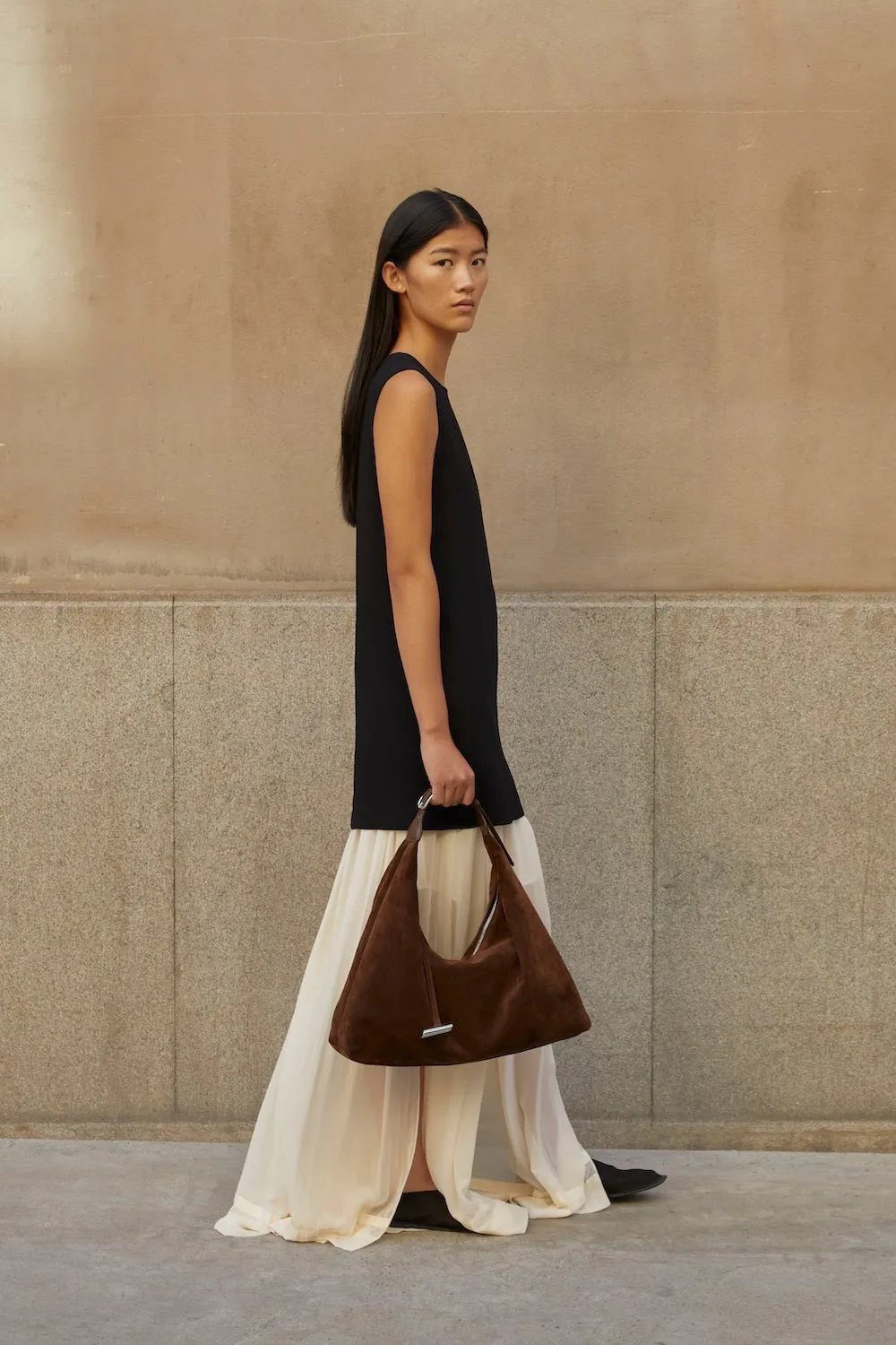 Pillow Hobo Suede Dark Brown sold by Little Liffner product image thumbnail 3