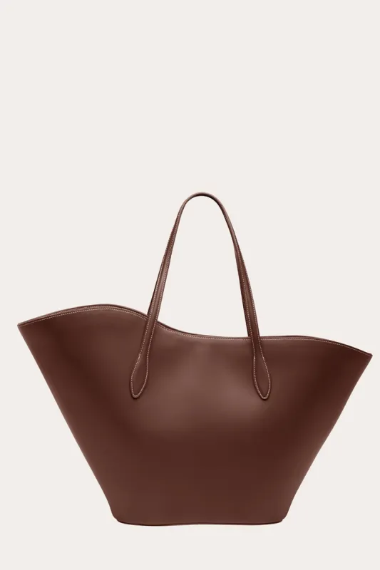 Tulip Shoulder Bag Large Dark Brown sold by Little Liffner