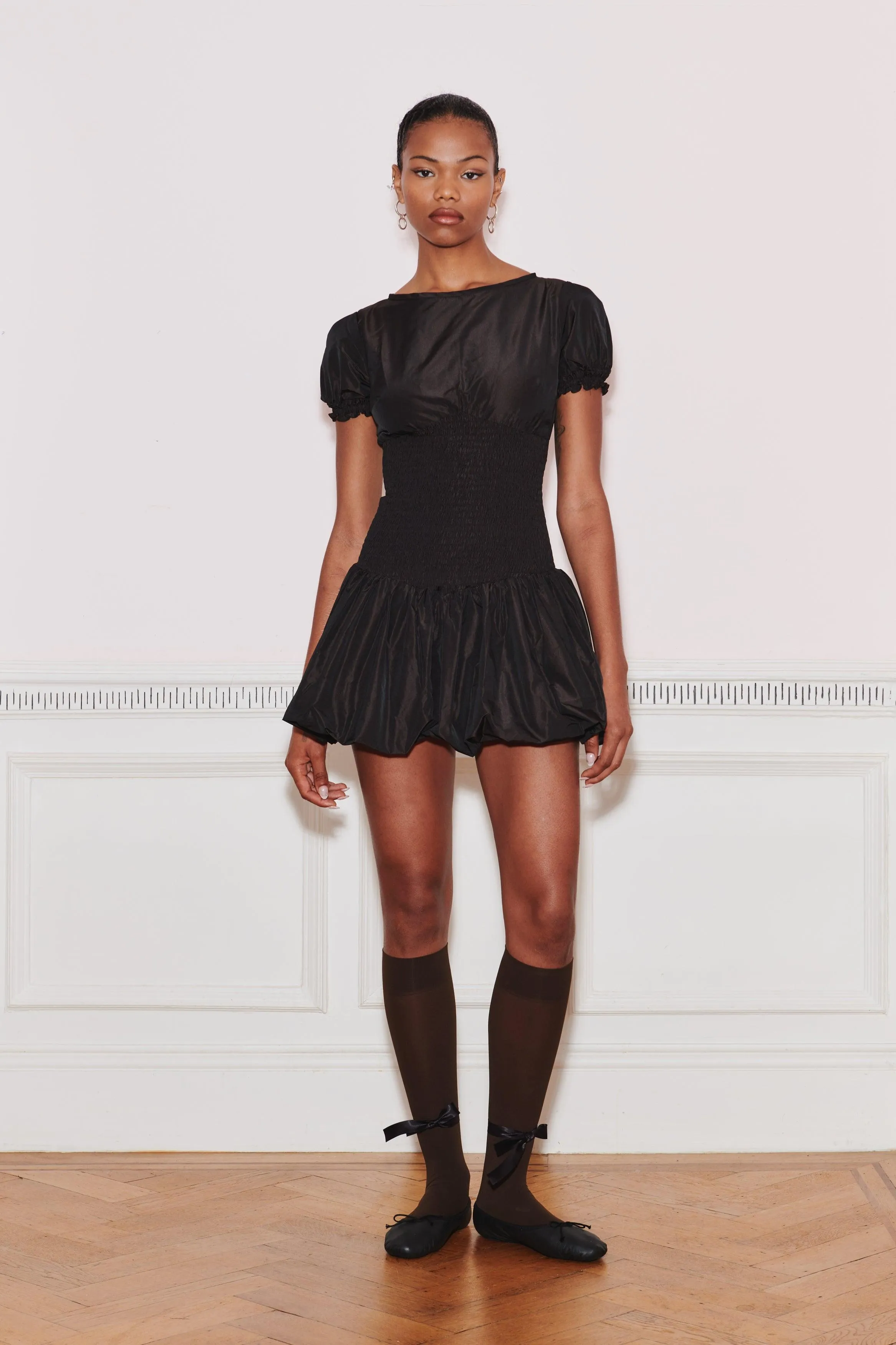 knee length dresses for ladies Decadent Daze Beaded Mini Dress Chocolate main image 1