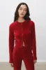 The Celeste Cardigan, Scarlet sold by Peachy Den