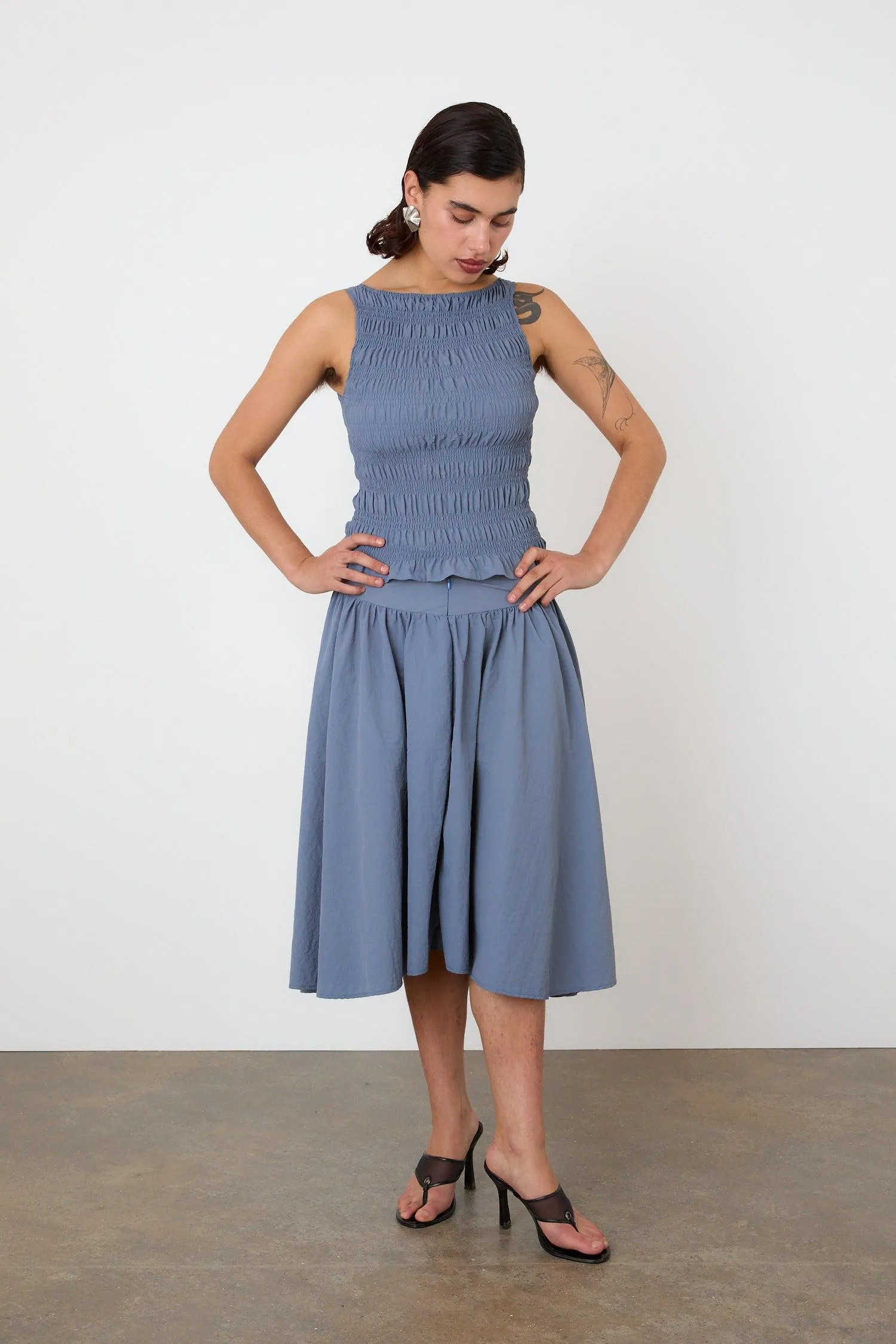 The Deba Top, Denim Blue sold by Peachy Den product image thumbnail 5