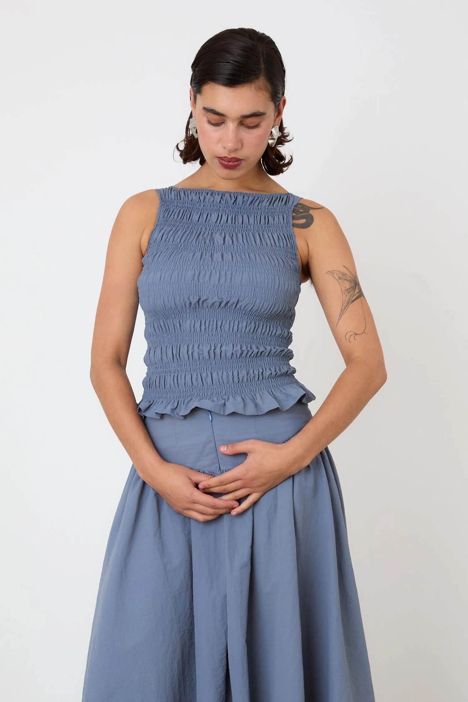 The Deba Top, Denim Blue sold by Peachy Den product image thumbnail 2
