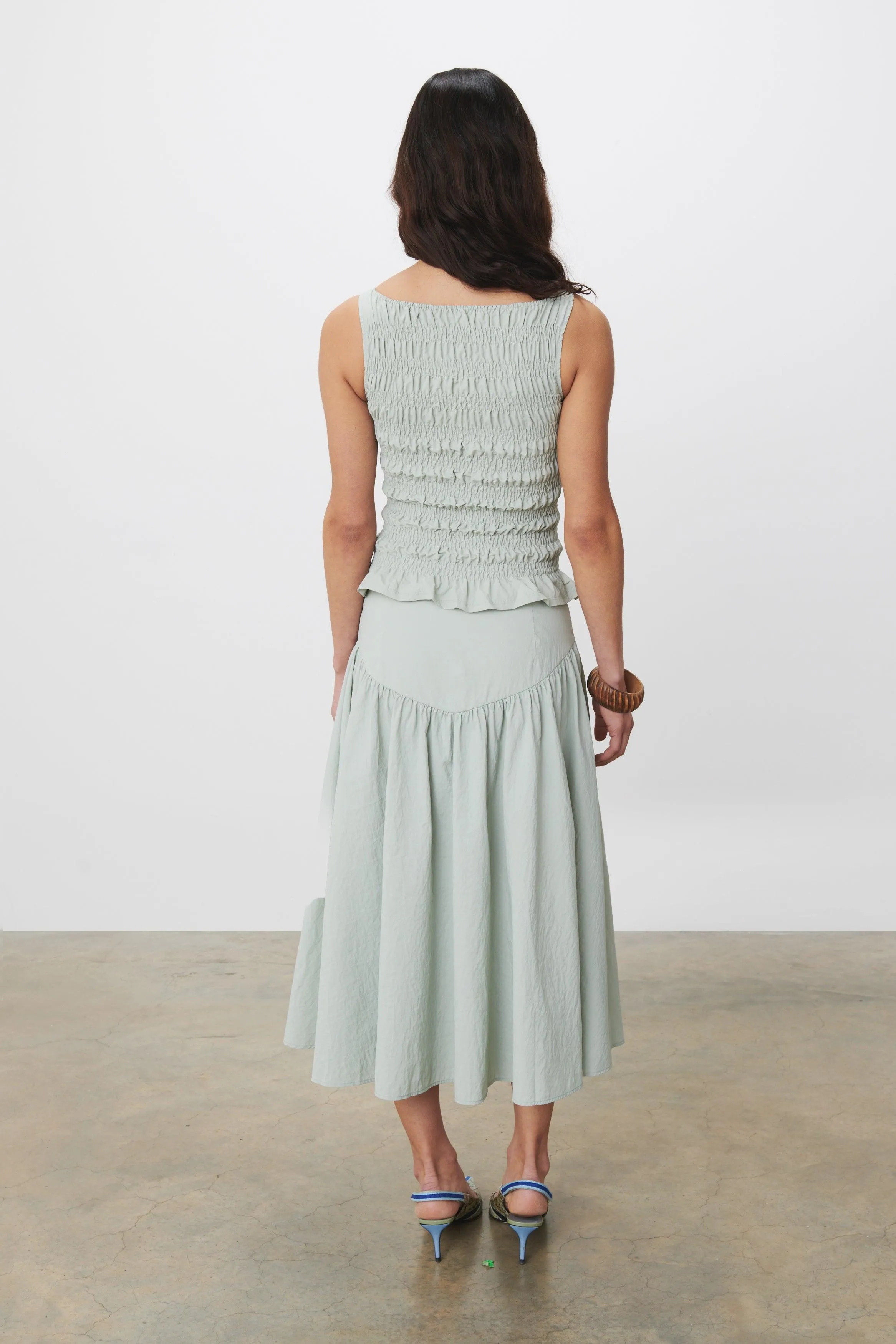 The Deba Midi Skirt, Oyster sold by Peachy Den product image thumbnail 2