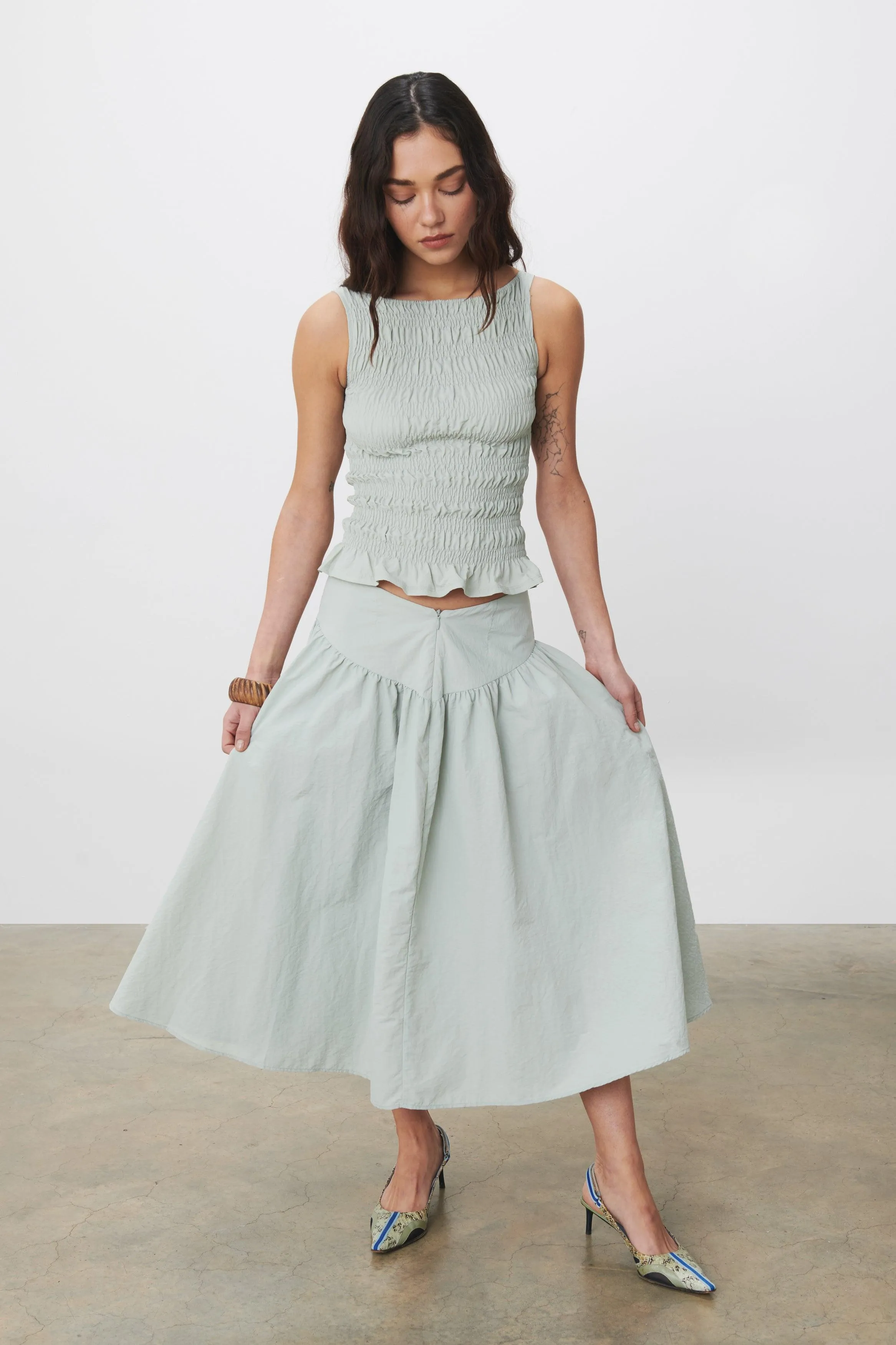 スカート Midi Skirt Peachy Den Peachy Den Deba Onyx Midi Skirt | Liberty