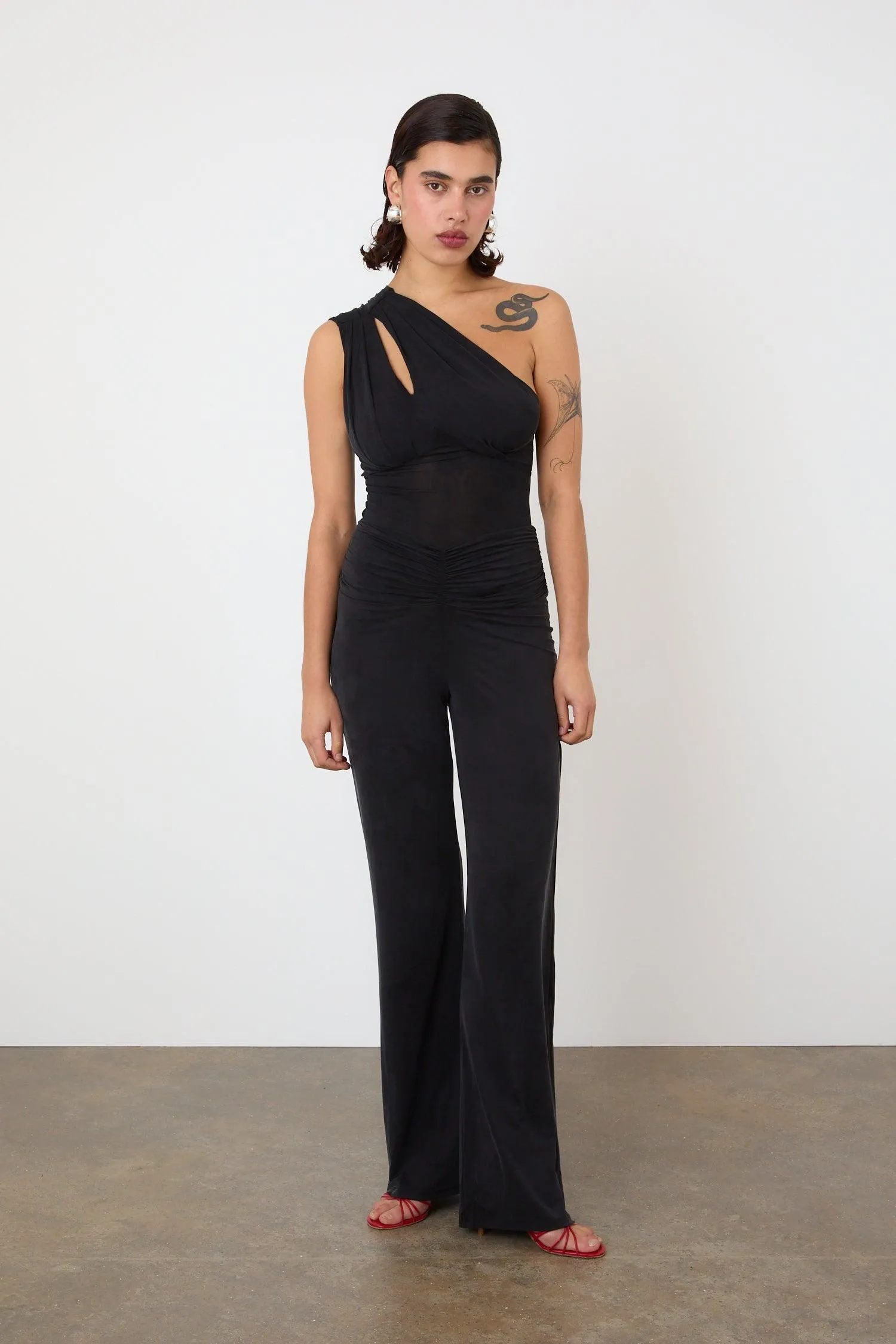 The Kylie Asymmetric Top, Graphite sold by Peachy Den product image thumbnail 2