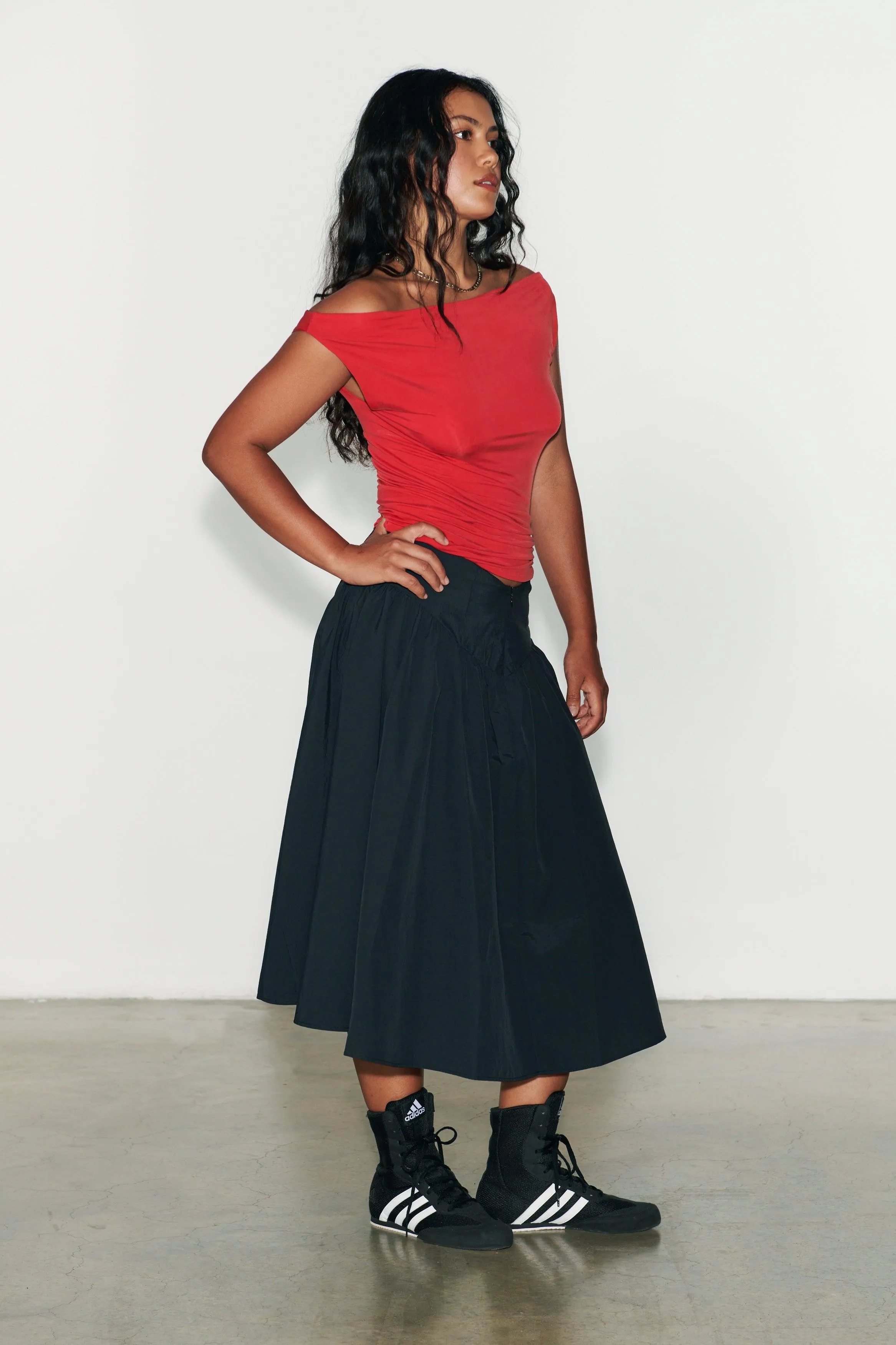 The Deba Midi Skirt, Black sold by Peachy Den product image thumbnail 3