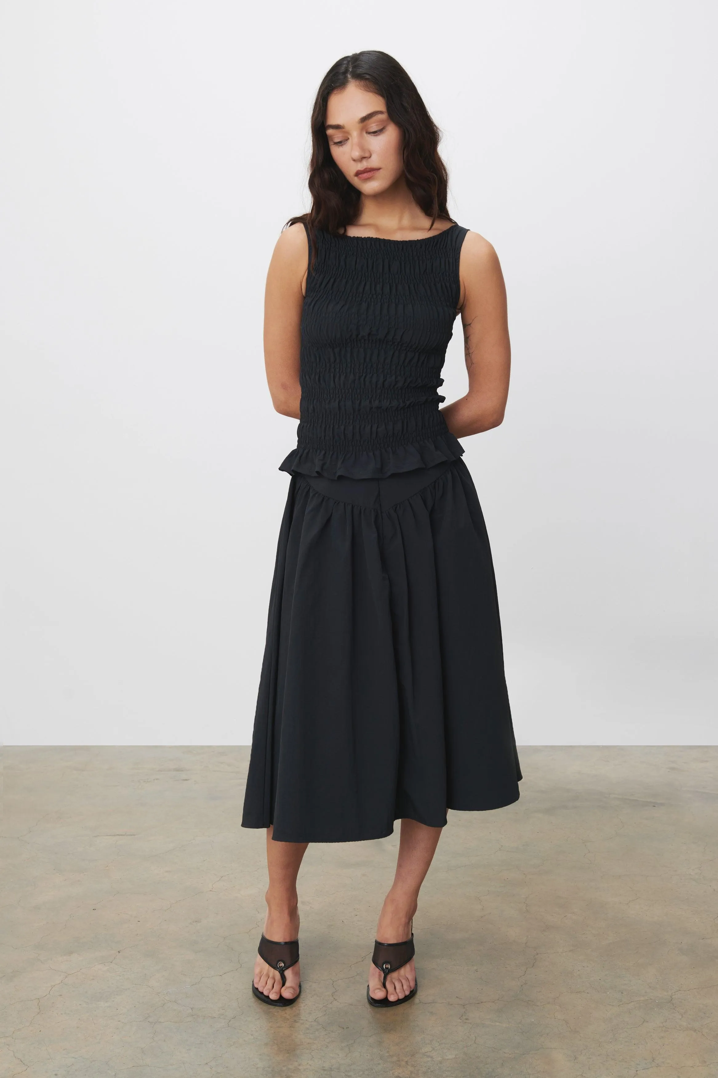 The Deba Midi Skirt, Black sold by Peachy Den product image thumbnail 4