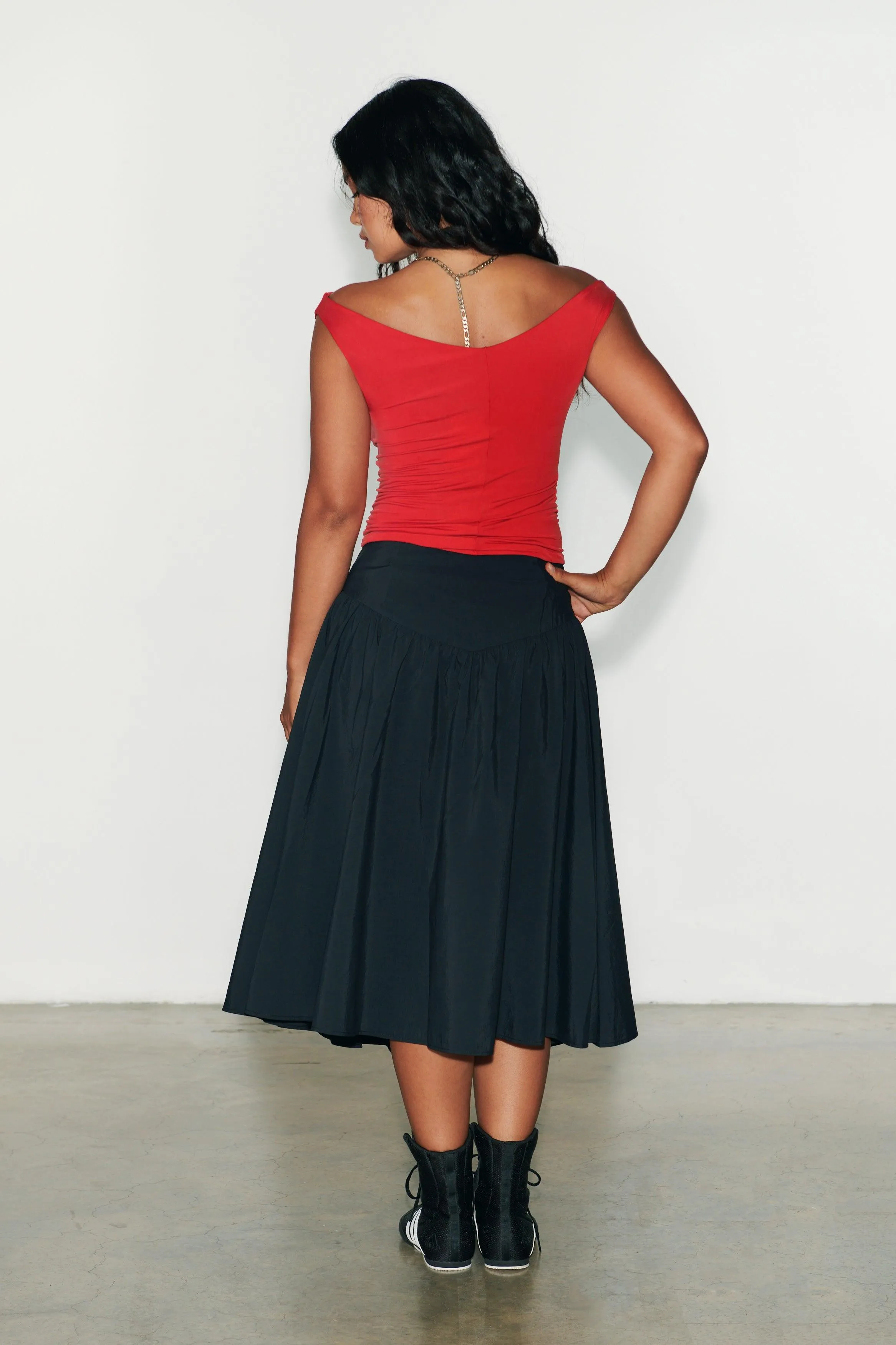 The Deba Midi Skirt, Black sold by Peachy Den product image thumbnail 5