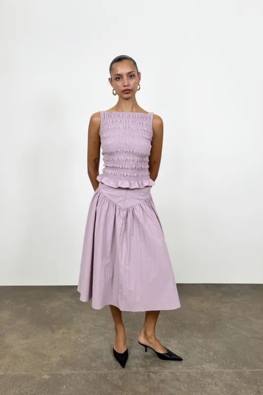 The Deba Midi Skirt, Rose sold by Peachy Den