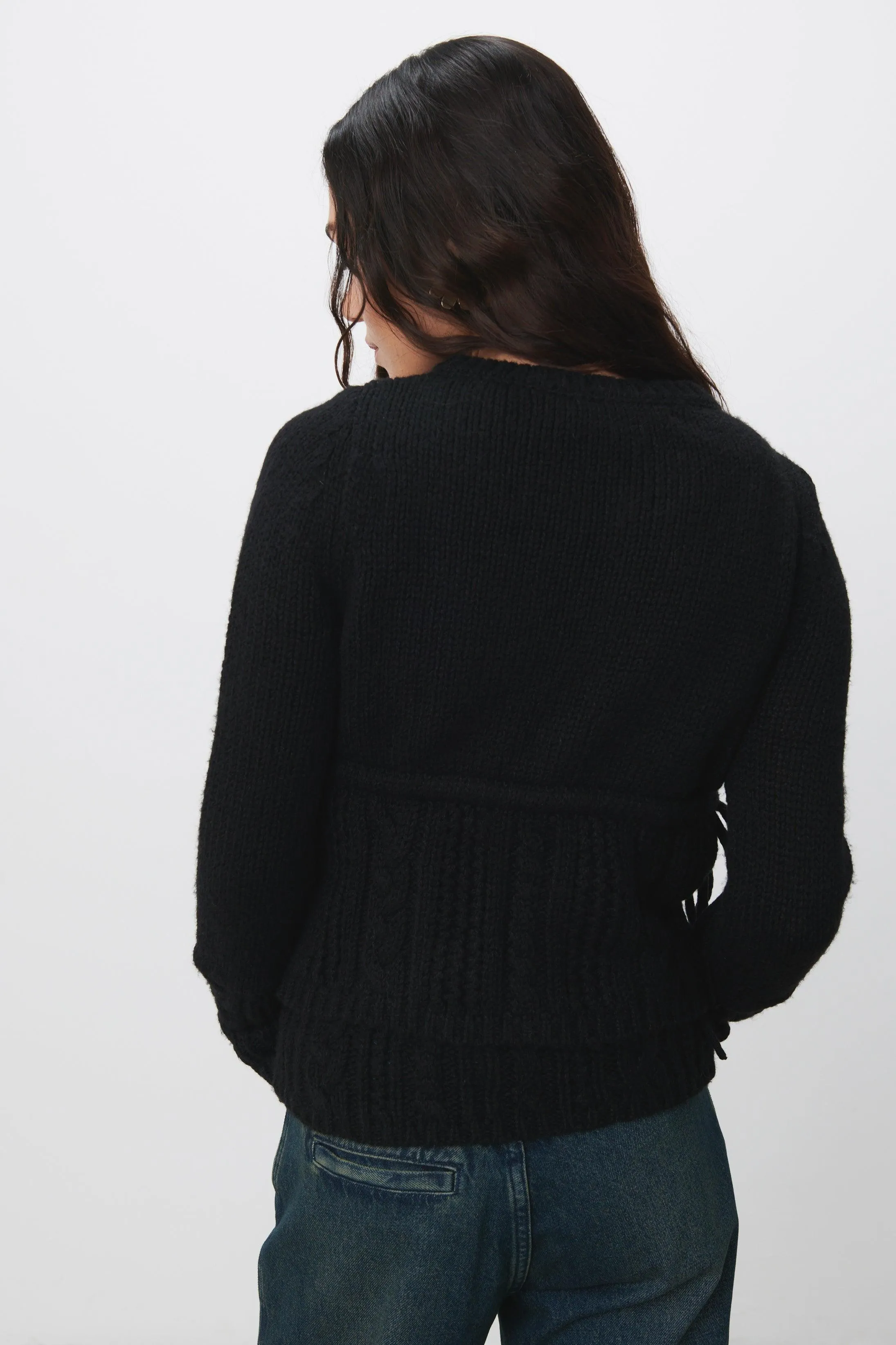 The Gabrielle Cardigan Knit, Ash sold by Peachy Den product image thumbnail 3