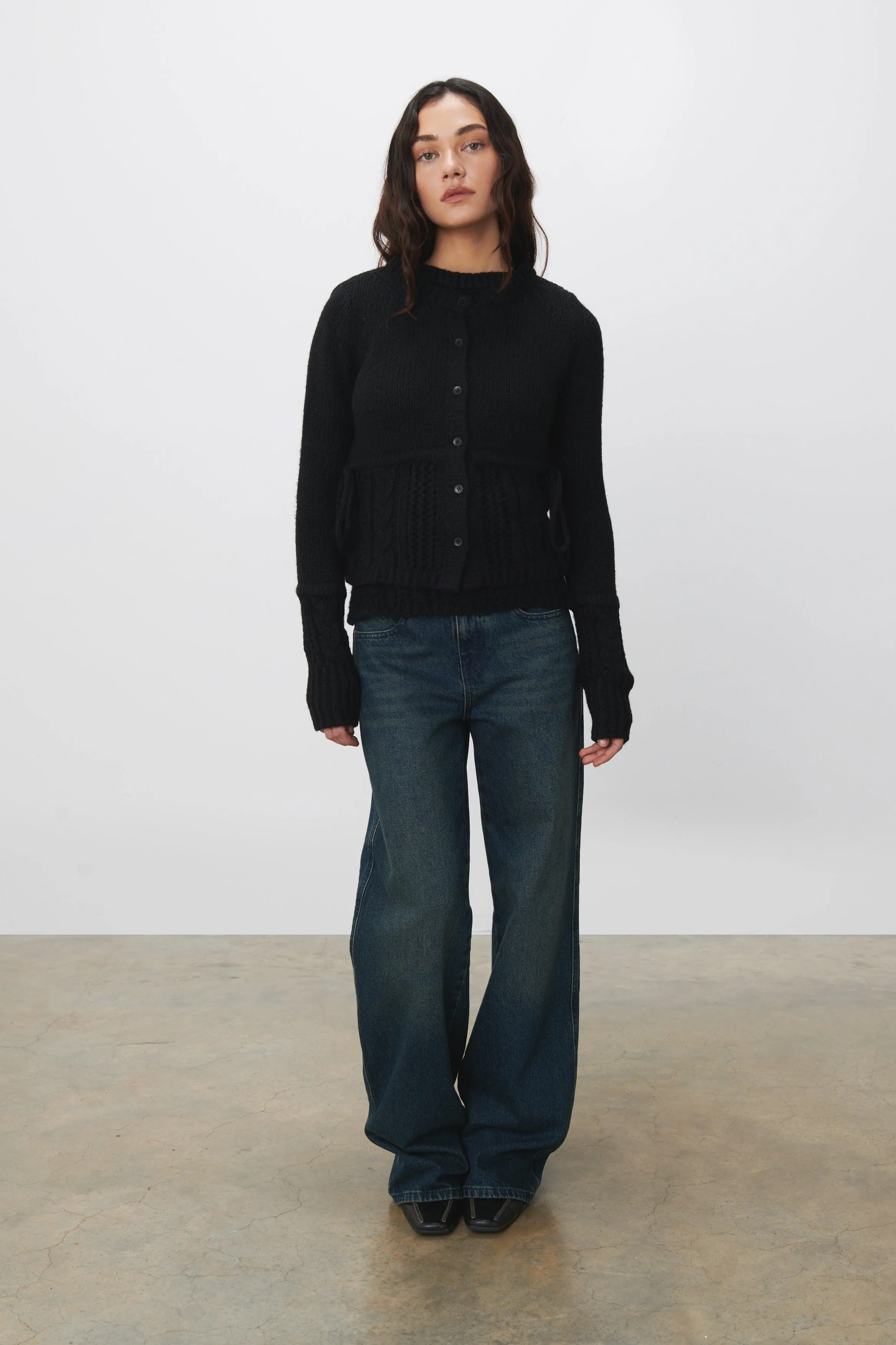 The Gabrielle Cardigan Knit, Ash sold by Peachy Den product image thumbnail 2