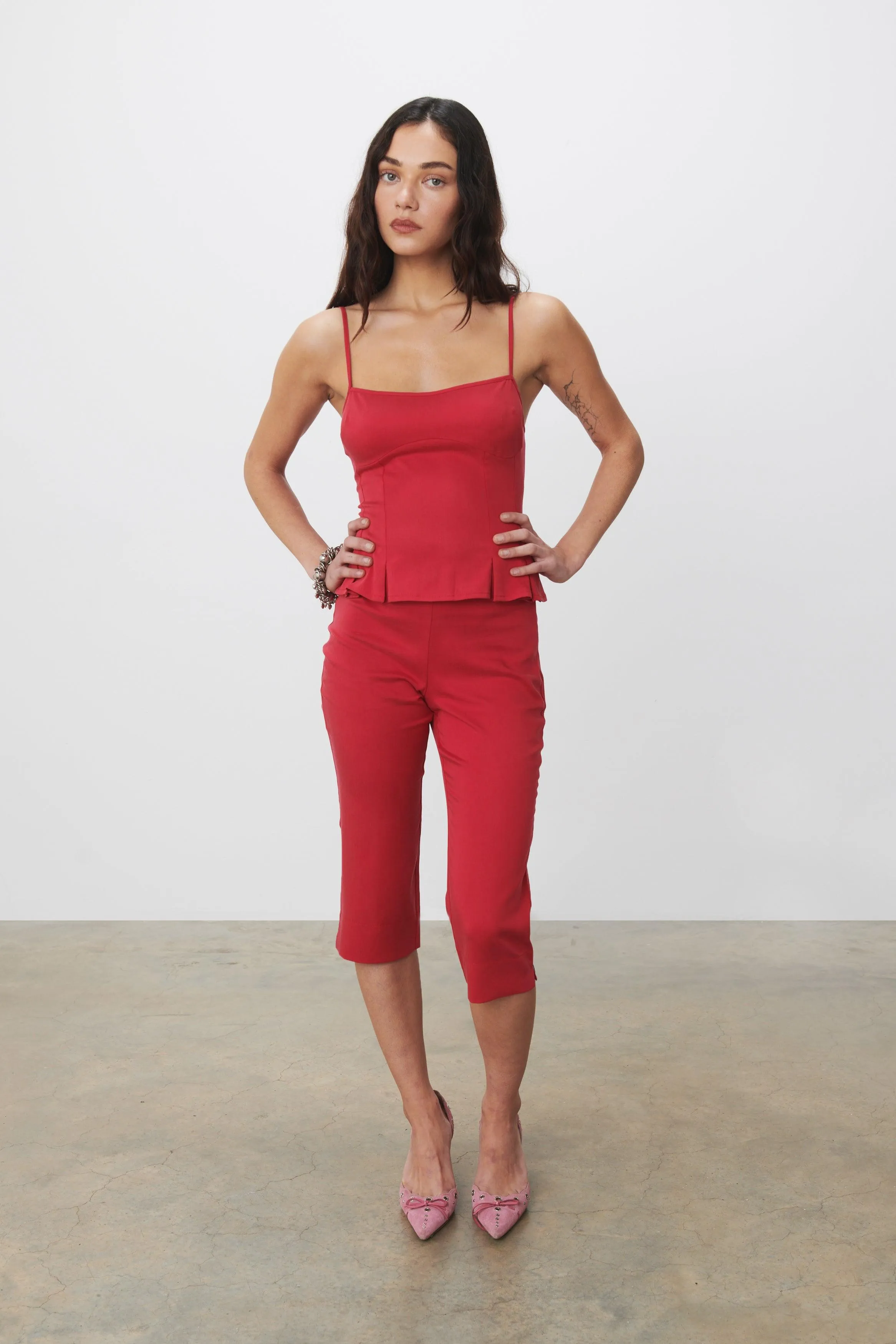 The Dion Capri, Cherry sold by Peachy Den product image thumbnail 4