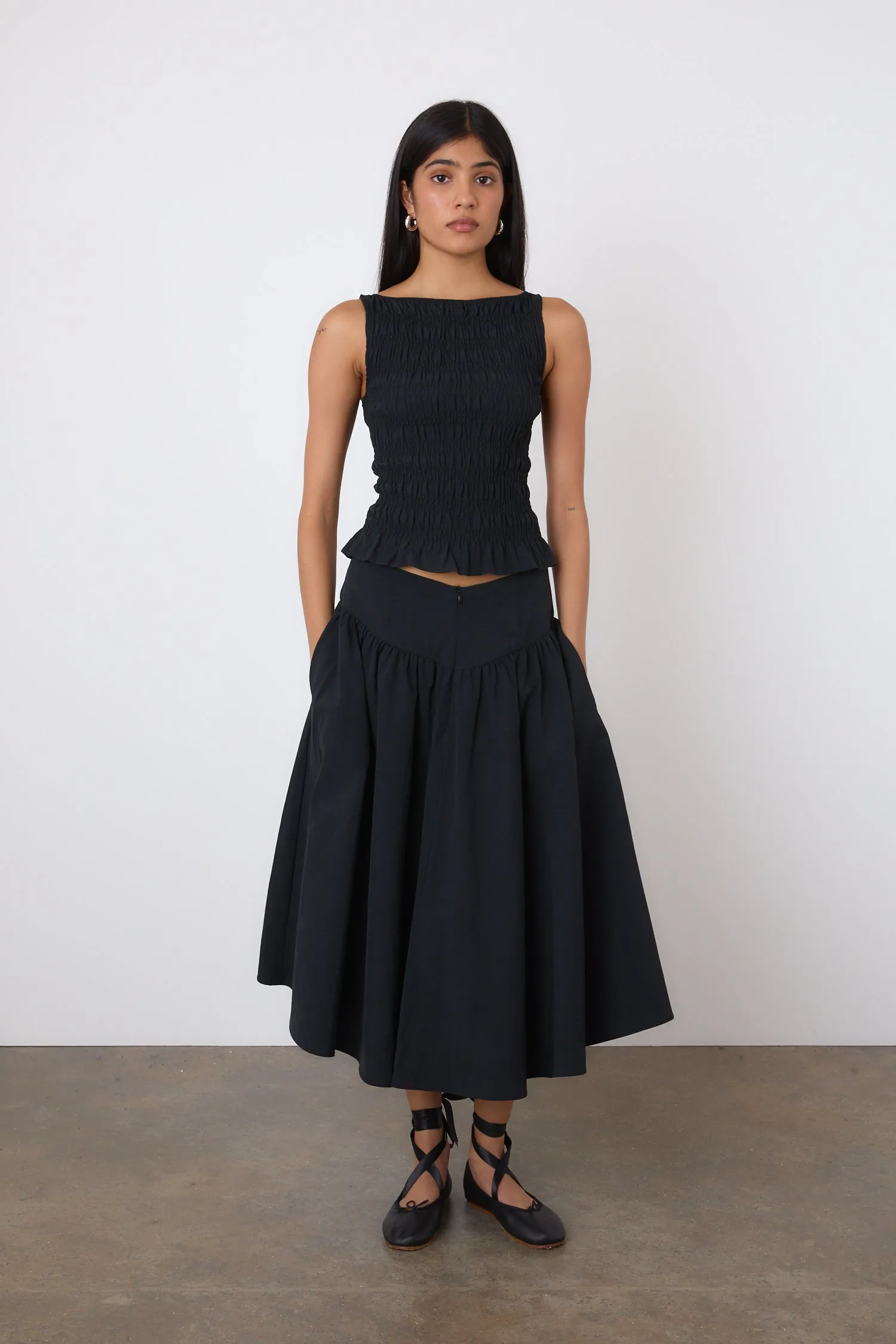 The Deba Midi Skirt, Onyx sold by Peachy Den product image thumbnail 2